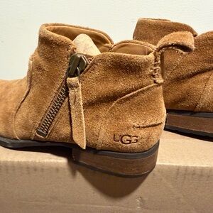 UGG Tan Suede Zipper Boots